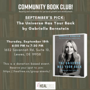 a flyer for a book club with a picture of a woman