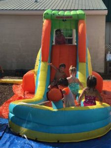 outdoor pool slide