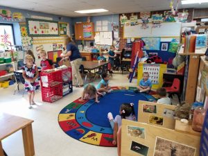 reading time at school with kids