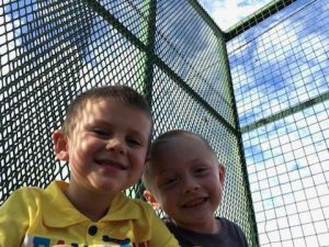 two boys smiling