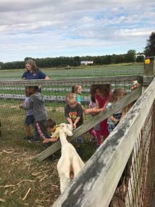 kids visiting a farm