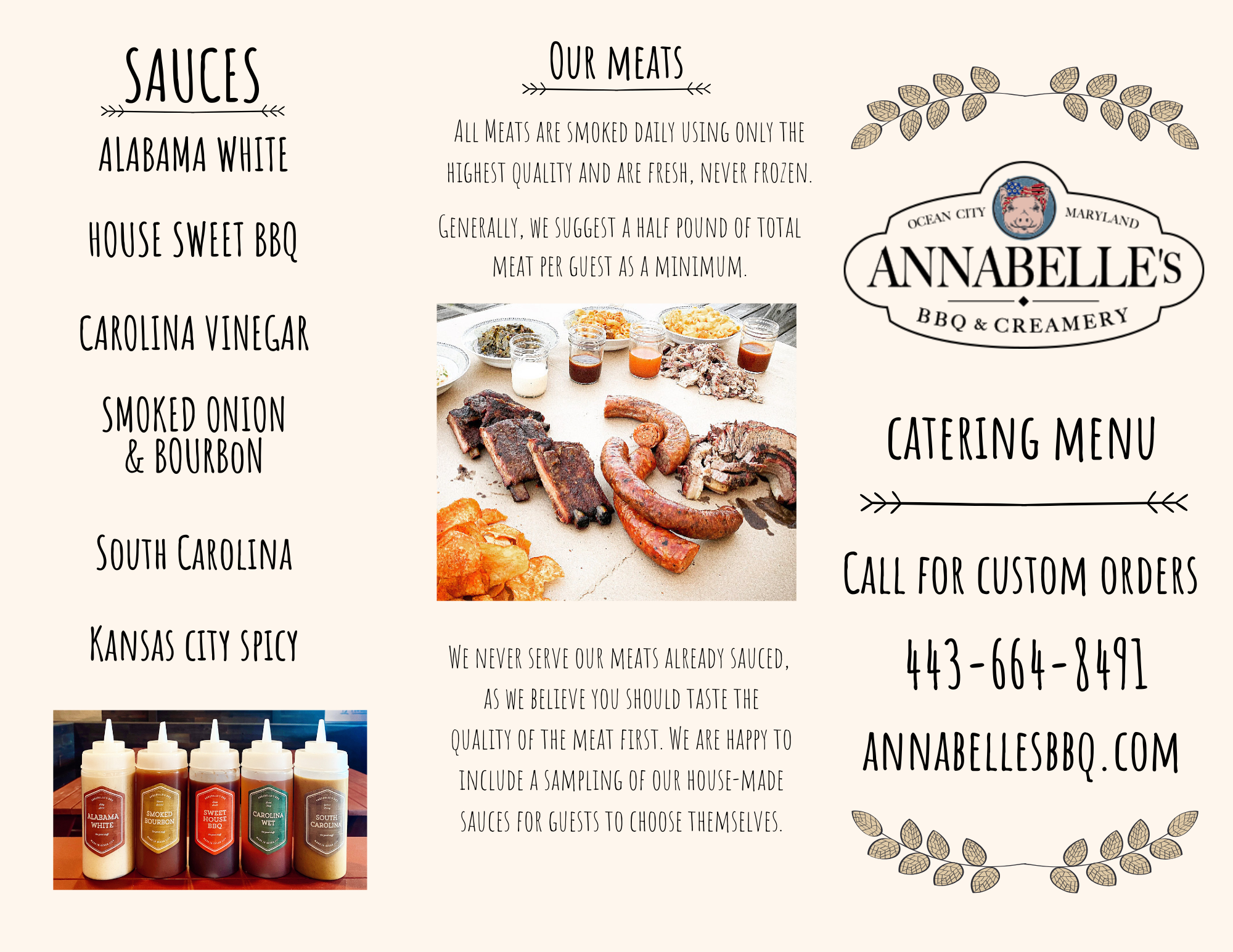 Catering Catering menu