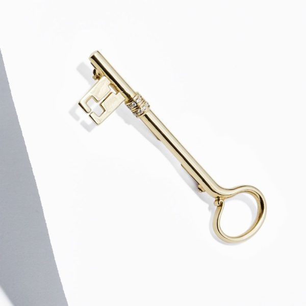 Gold Key Brooch