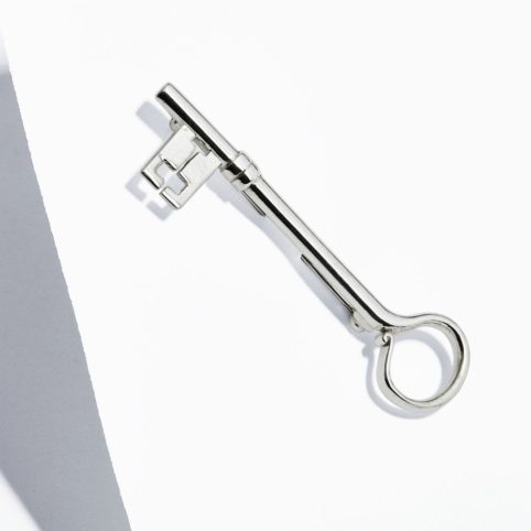 Sterling Silver Key Brooch