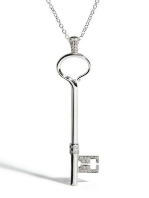 White Gold Key with White Diamonds