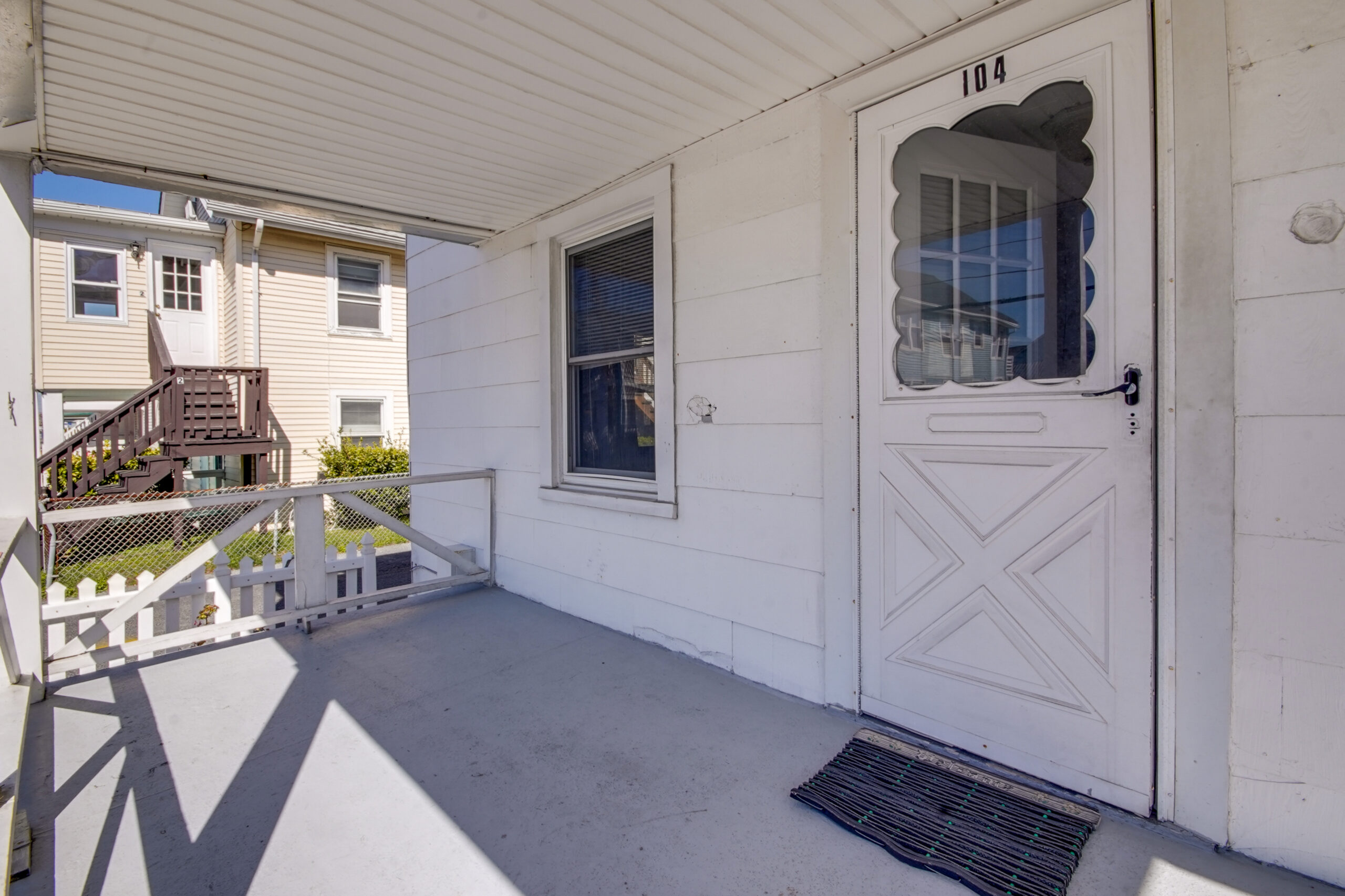 unit 104 exterior porch