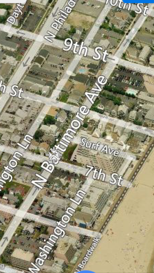 beach house location wide aerial view