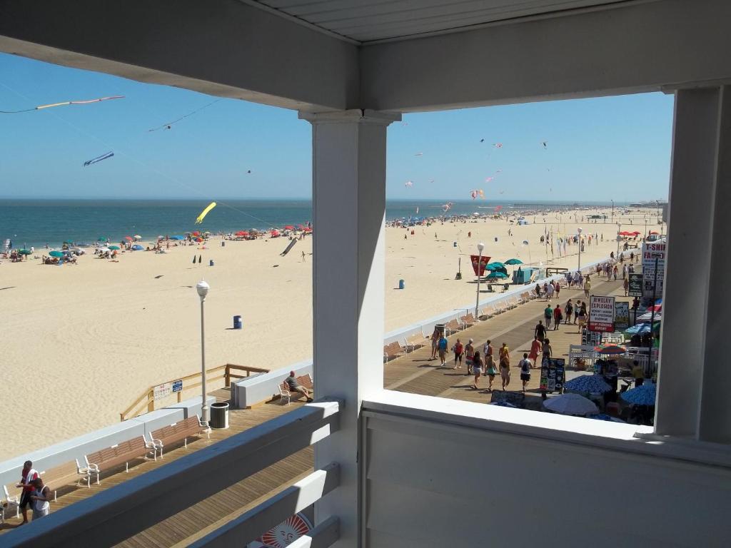 beach and boardwalk view
