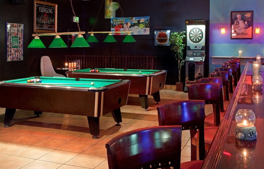 pool tables at bar