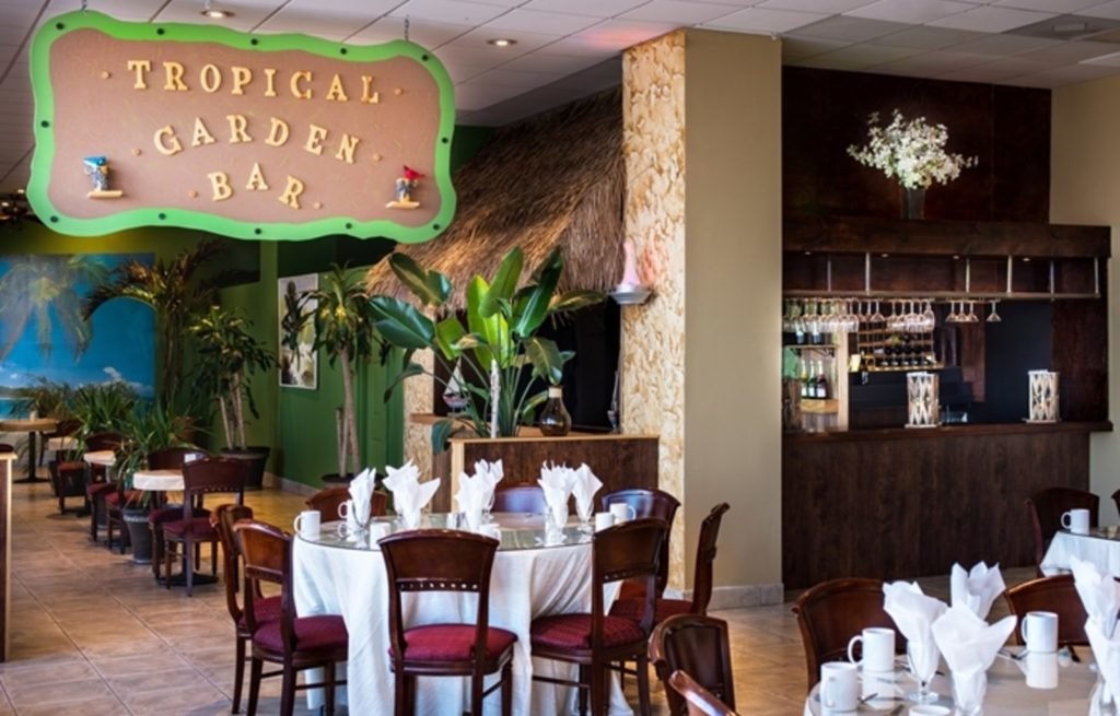 indoor restaurant with tables