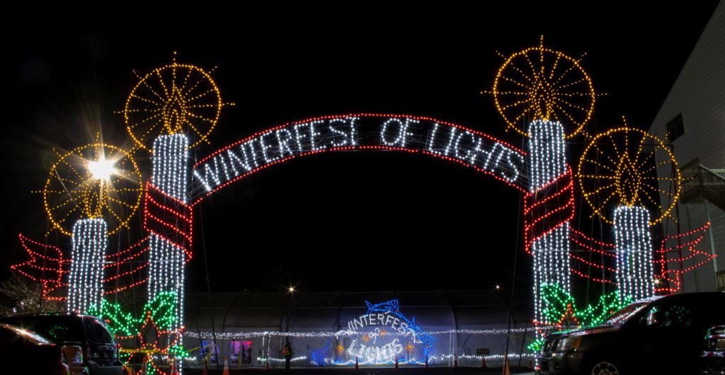 winterfest of lights at night