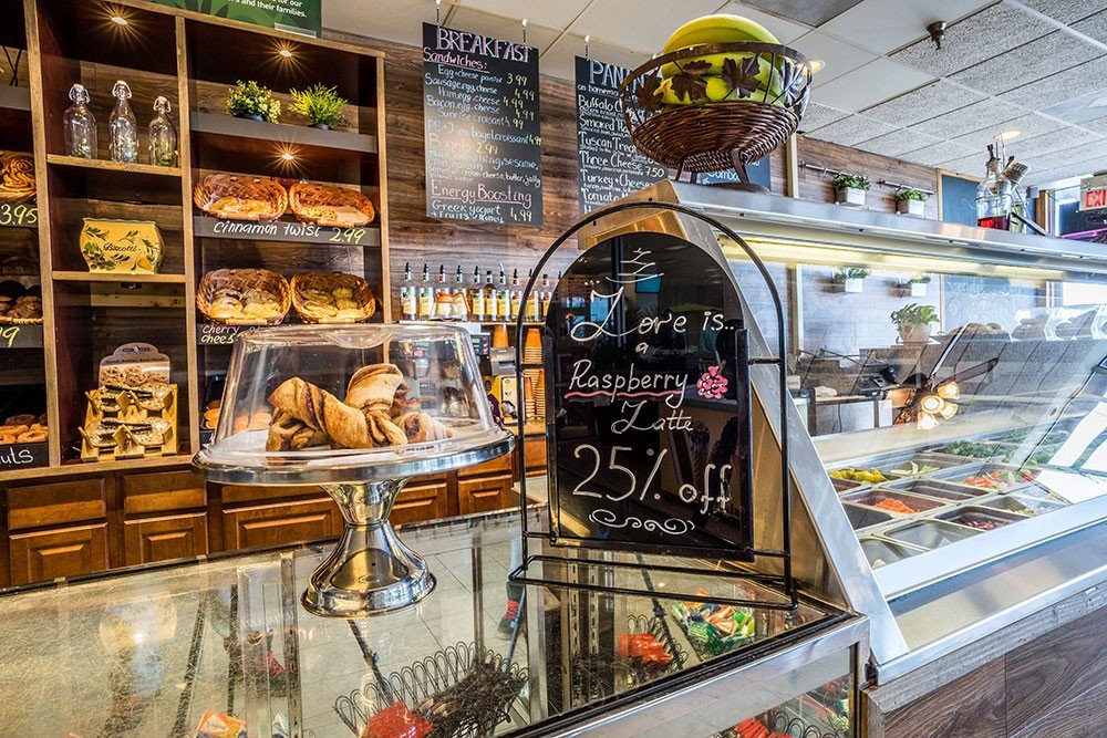 coffee shop with pastries