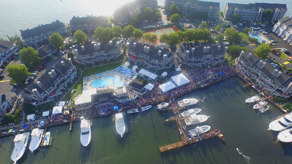 aerial image of harbour island