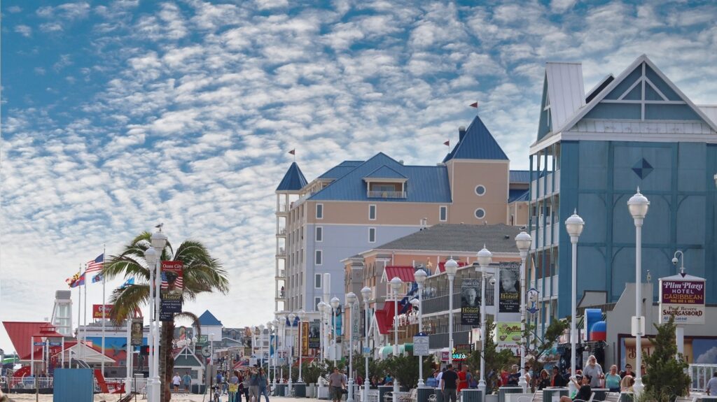 Picture of Ocean City boardwalk.