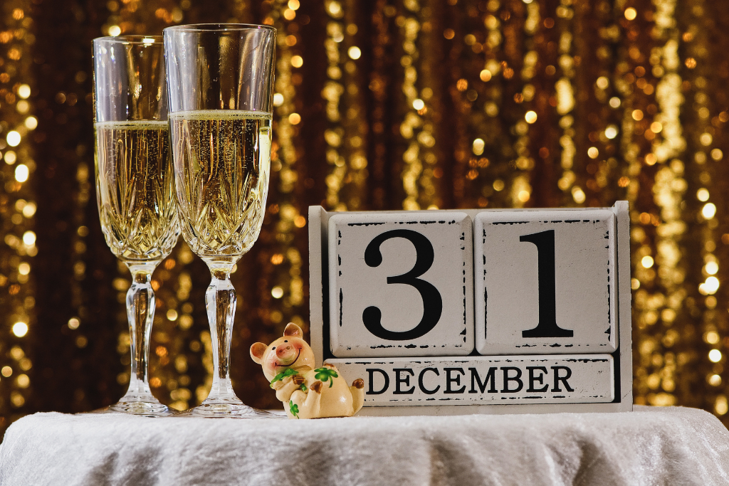 New Years Eve Champagne flutes