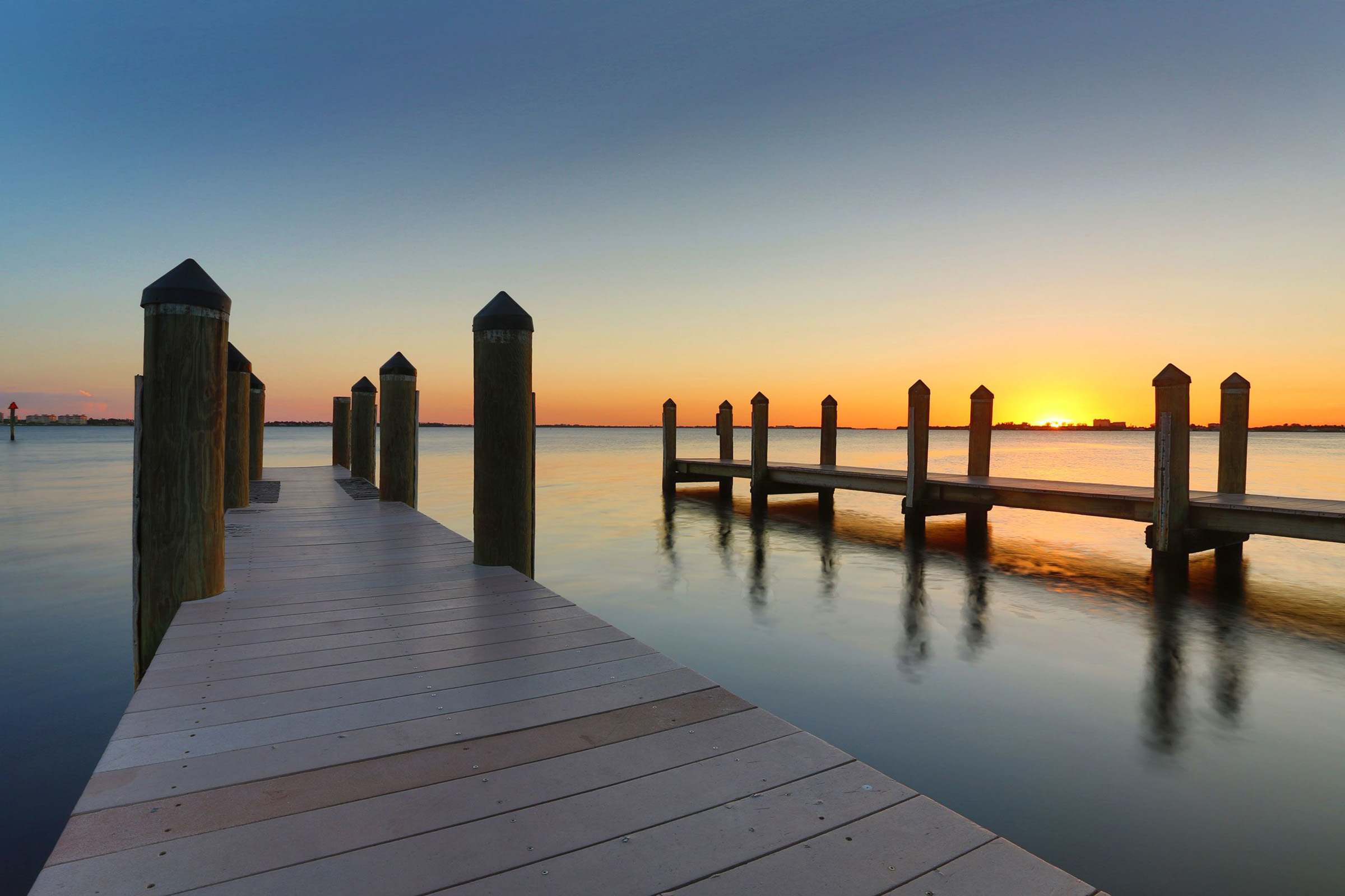 sunset on the bay.