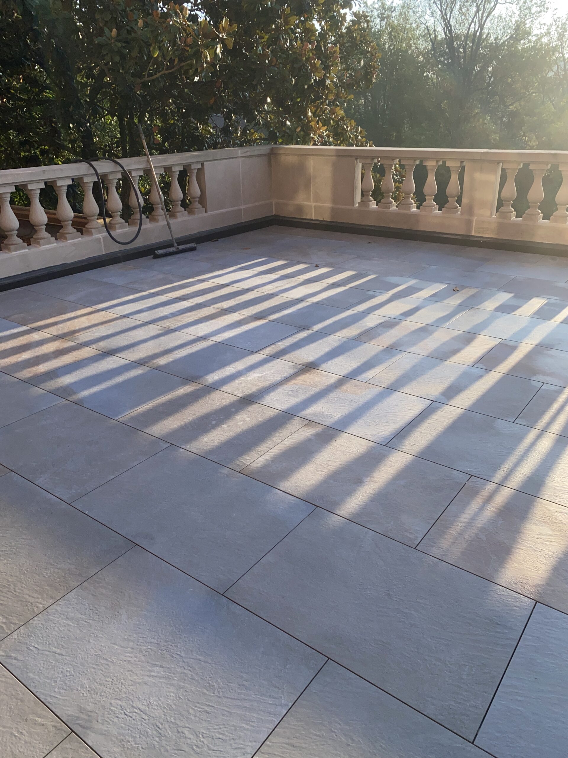 McAuley Hall Terrace Restoration Completed on Johns Hopkins Mt. Washington Campus in Baltimore, MD Completed terrace restoration with pedestal paver system at historic McAuley Hall Johns Hopkins Baltimore MD.