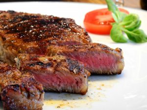steak on plate