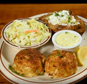 Nick's crab cake plate
