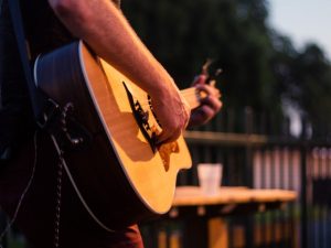 Man playing a guitar