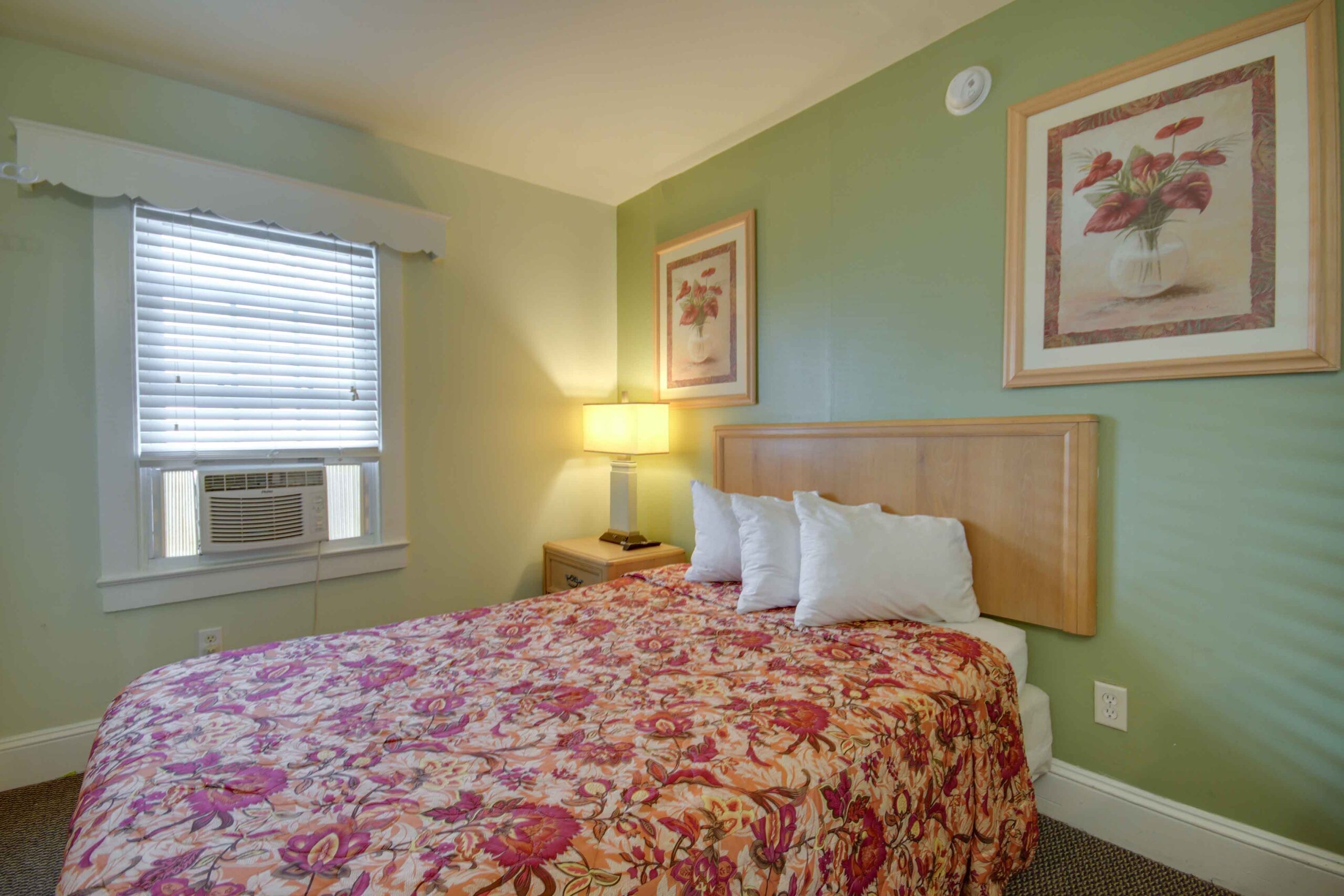 hotel bedroom with one double bed
