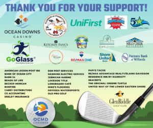 a poster with golf related items and the words thank you for your support