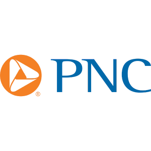 the pnc logo on a black background
