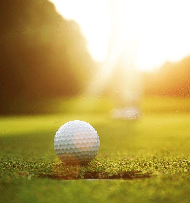 Close up of a golf ball
