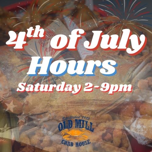 a poster for a fourth of july hours event