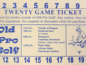 a ticket for an old pro golf tournament