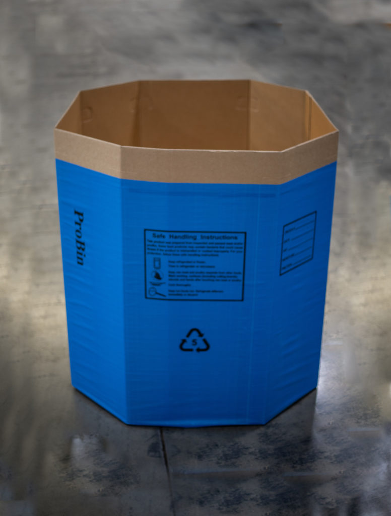 Unused bulk cardboard bin