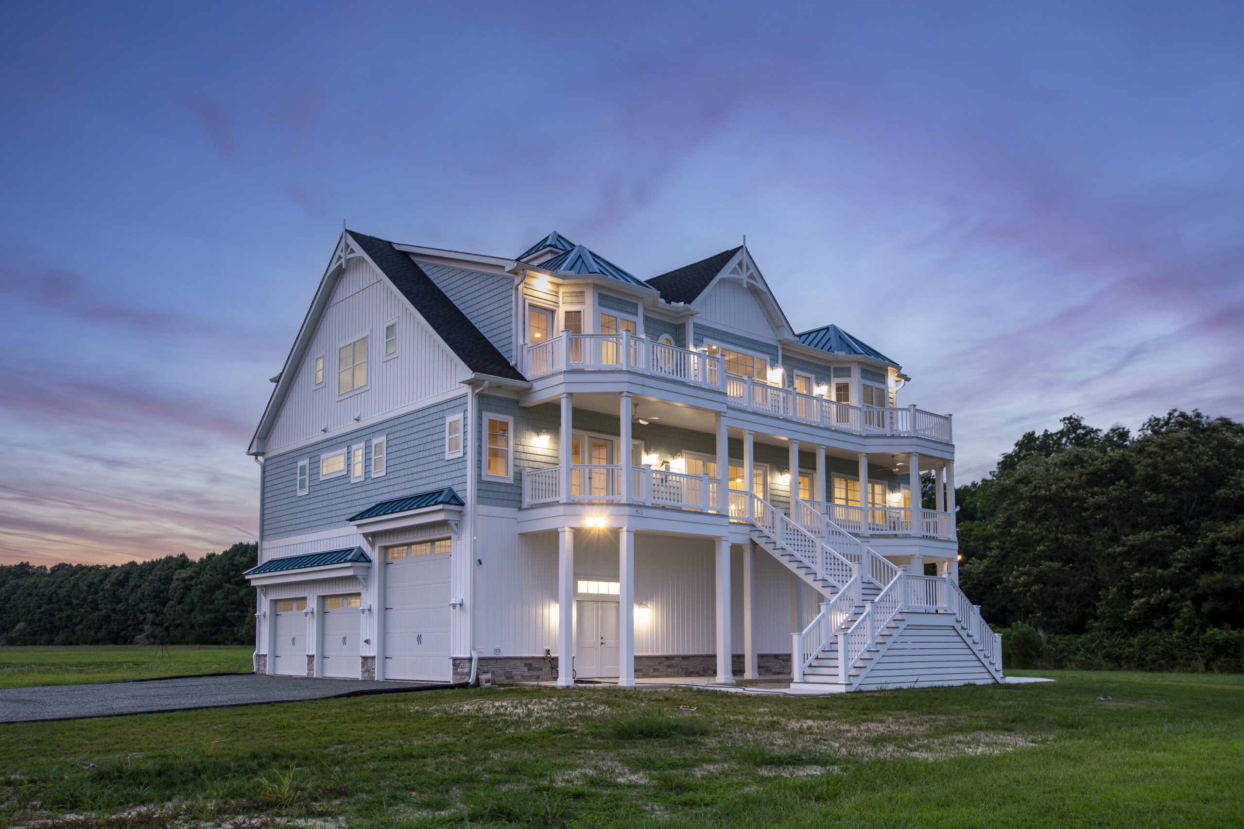 a large white house with a lot of windows