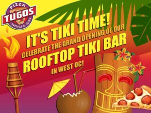 a poster advertising tiki's tiki time celebration