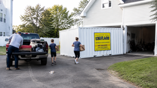 portable storage containers Princess Anne MD with a container parked for easy loading