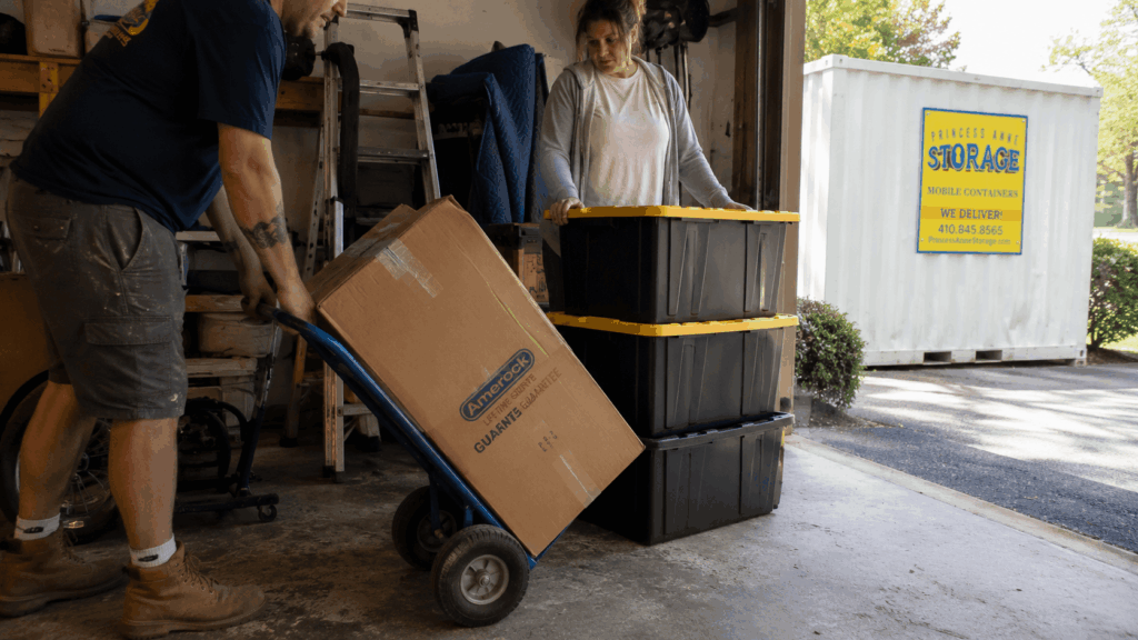 Storage Container Delivery Hebron for Eastern Shore garage renovation supplies and totes