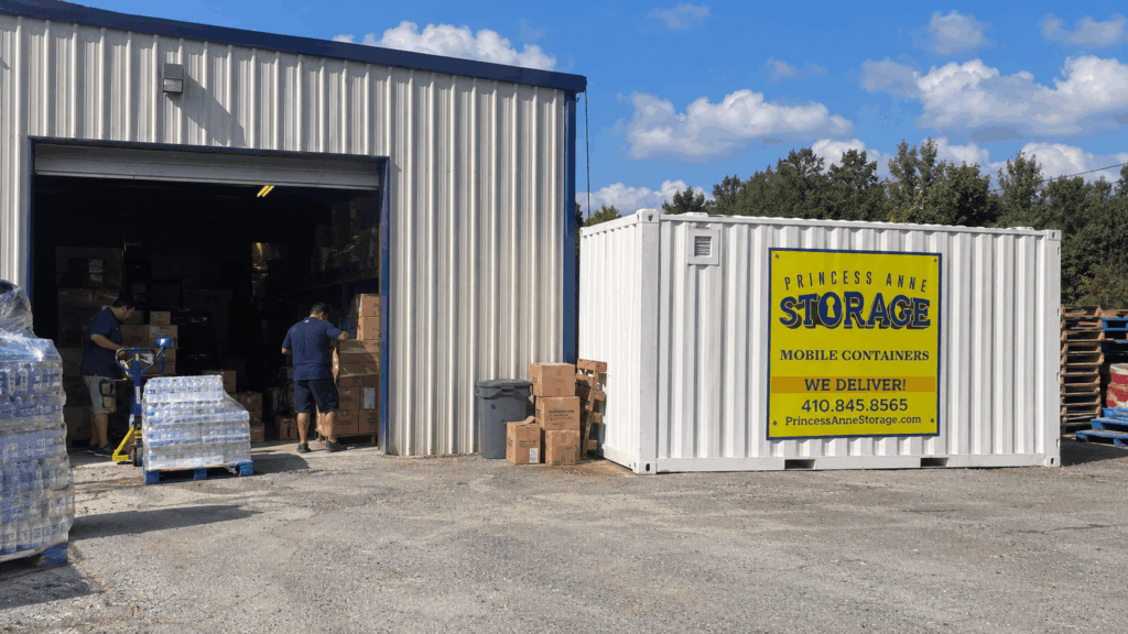 Storage Pods Dorchester County for warehouse overflow at an Eastern Shore business