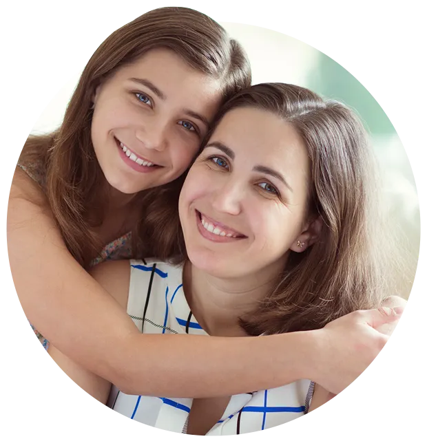 two women hugging