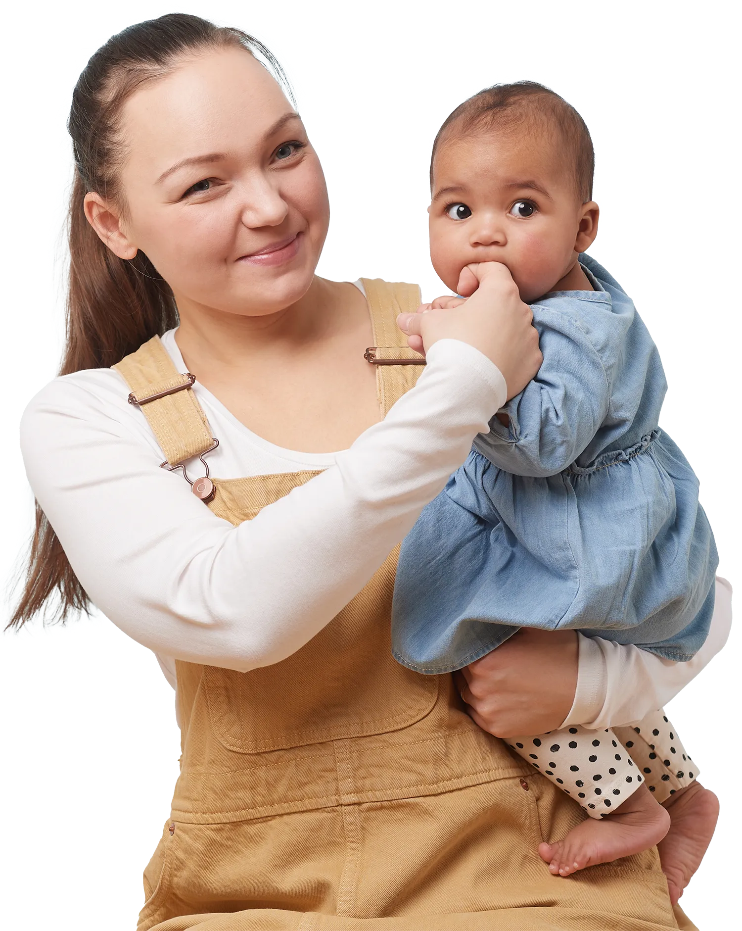 woman holding a baby