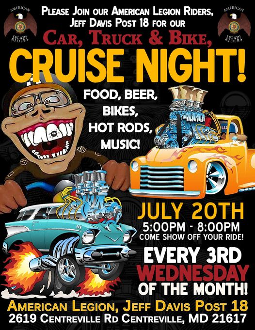 Jeff Davis Post 18 cruise night 7/20