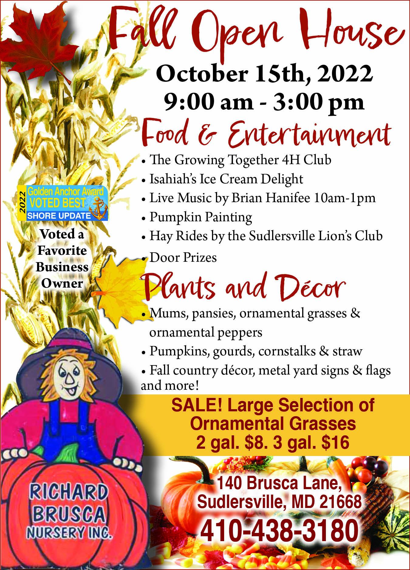 Richard Brusca Nursery Fall Open House 2022 Oct 15