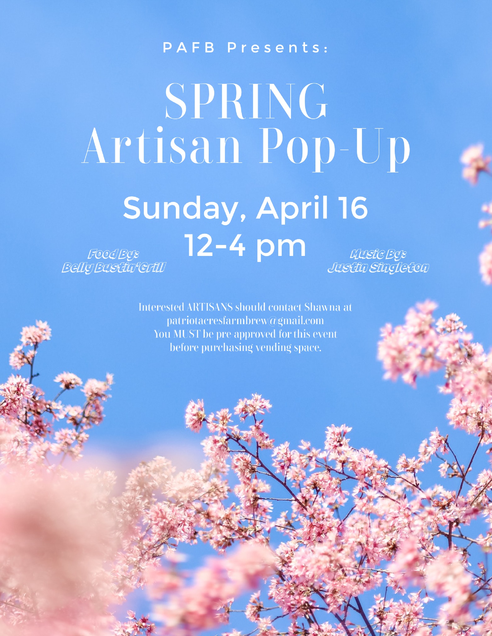 Spring Artisan Pop Up April Patriot Acres