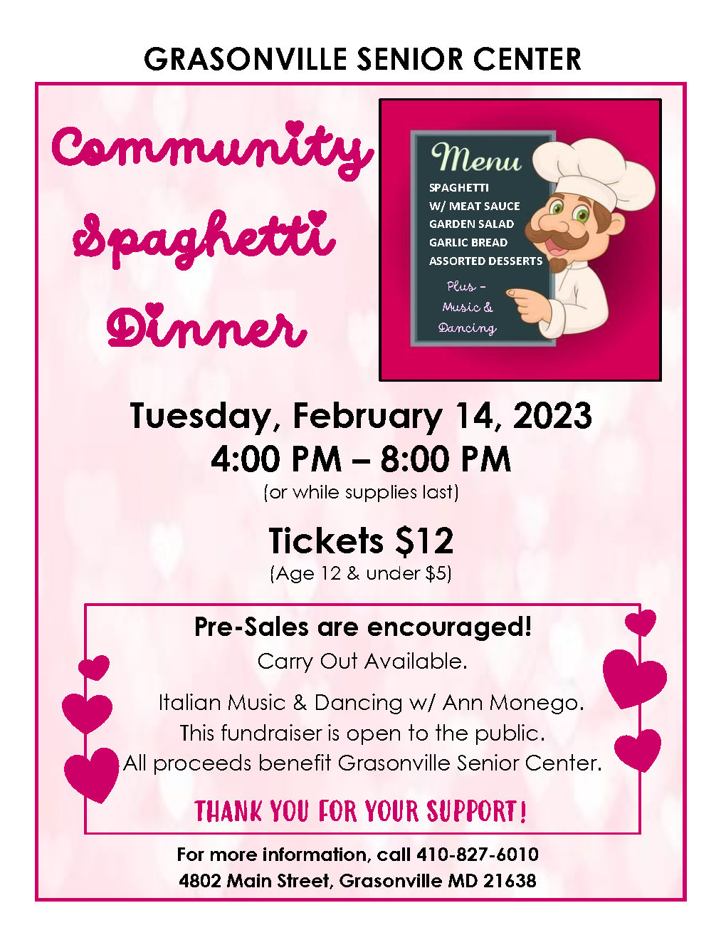 Community Spaghetti Dinner