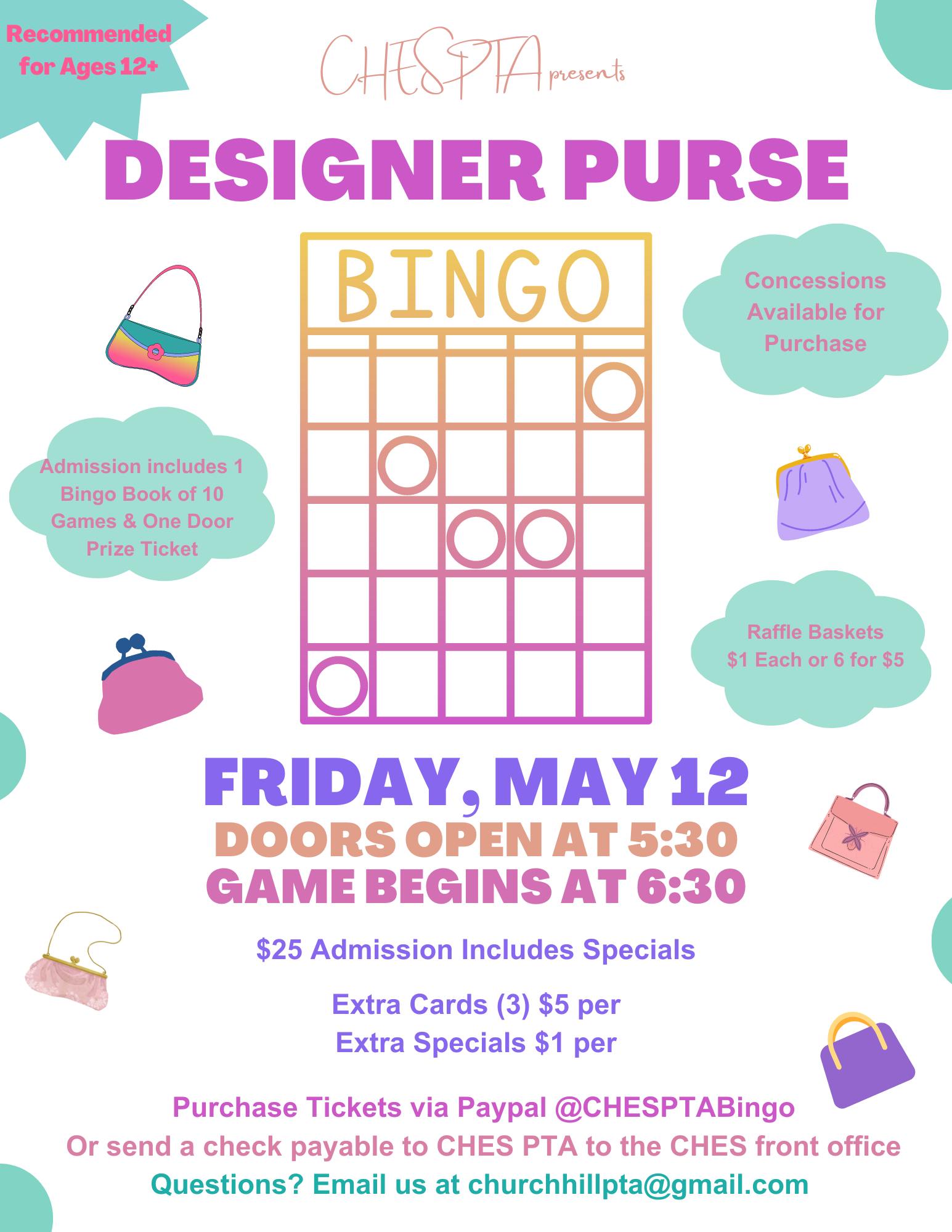 Designer Purse Bingo