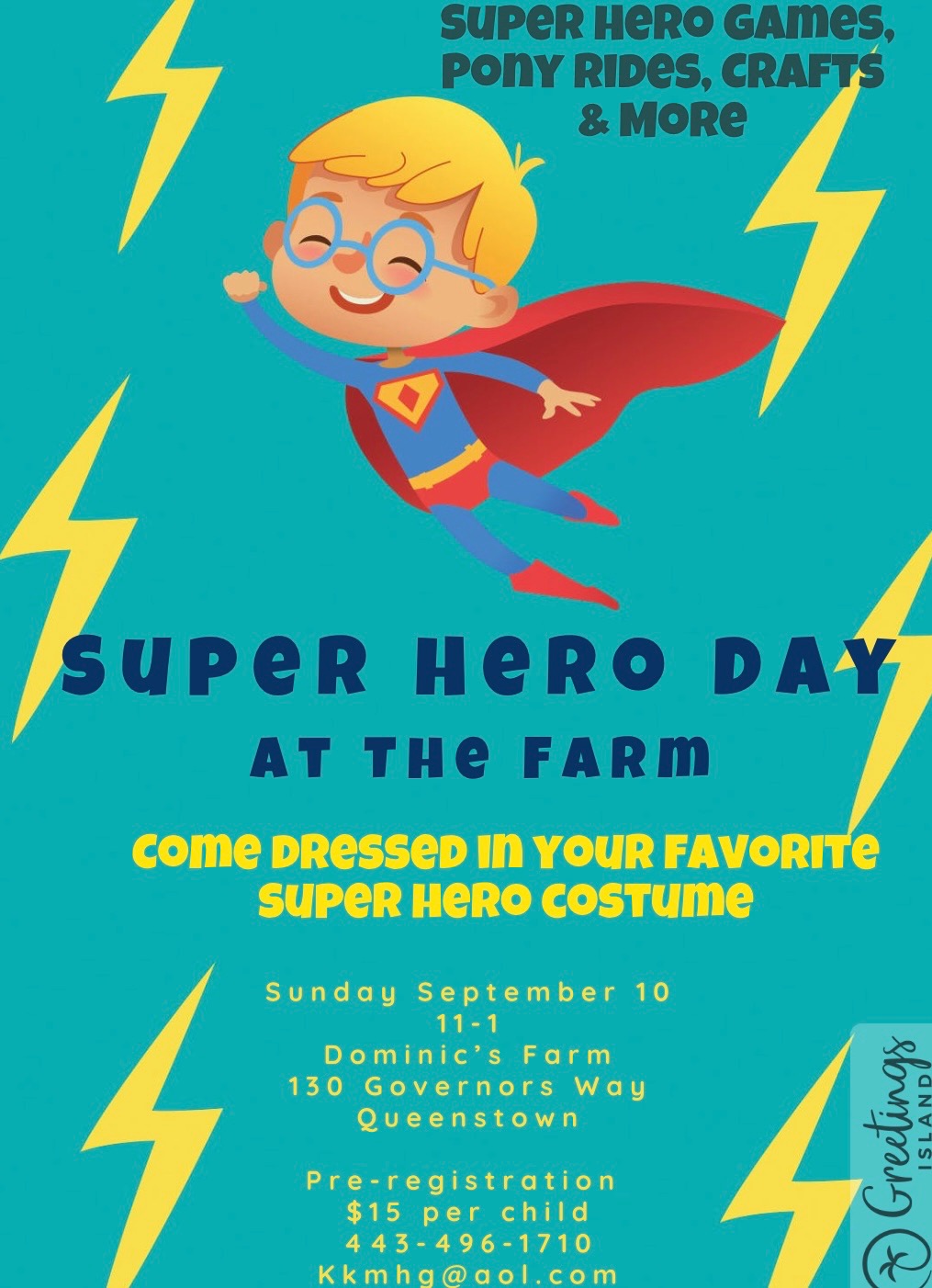 Super Hero Day at the Farm Dominics