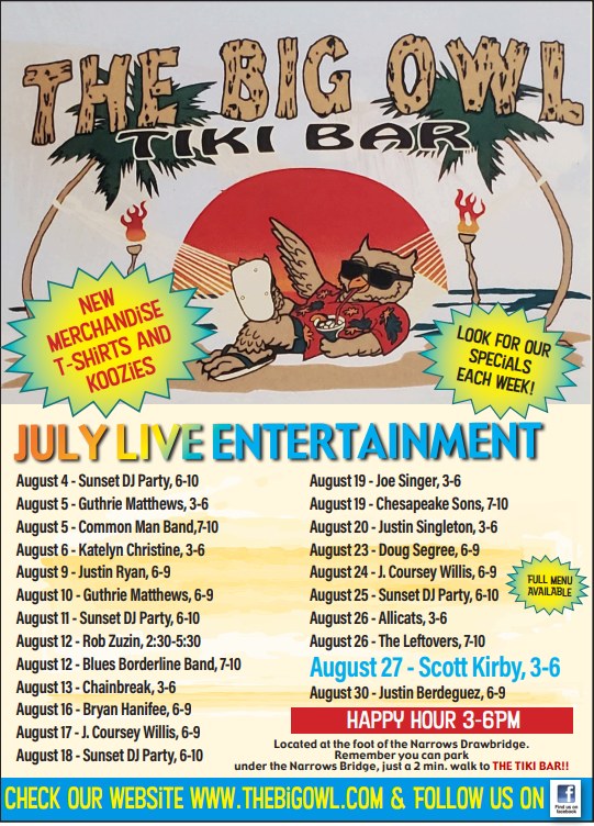 Big Owl Tiki August events