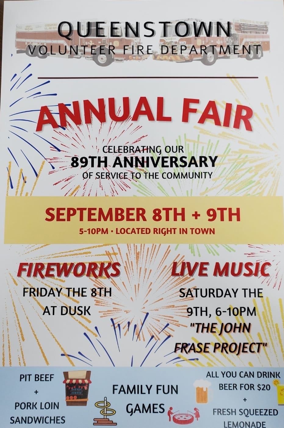 Annual Fair Queenstown Volunteer Fire Department