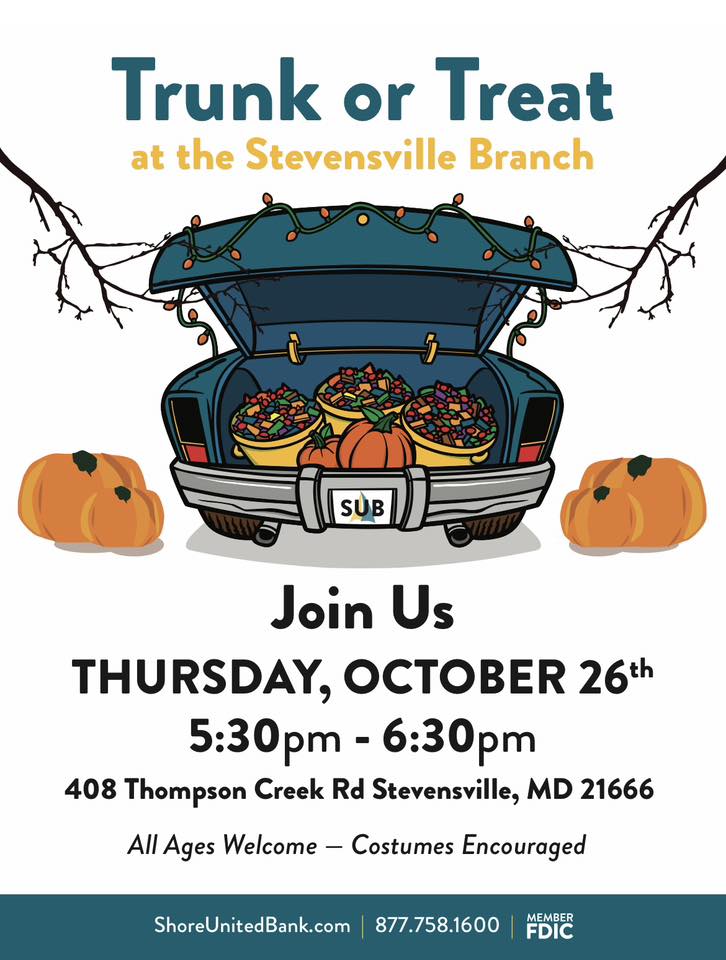 Stevensville branch Shore Bank Trunk or Treat
