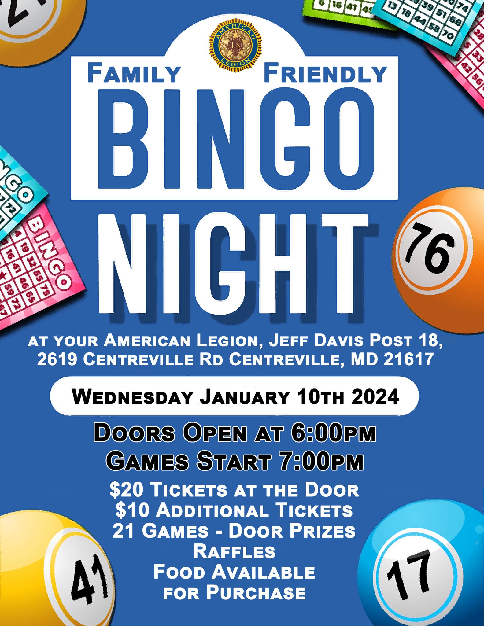 Family Friendly Bingo Night