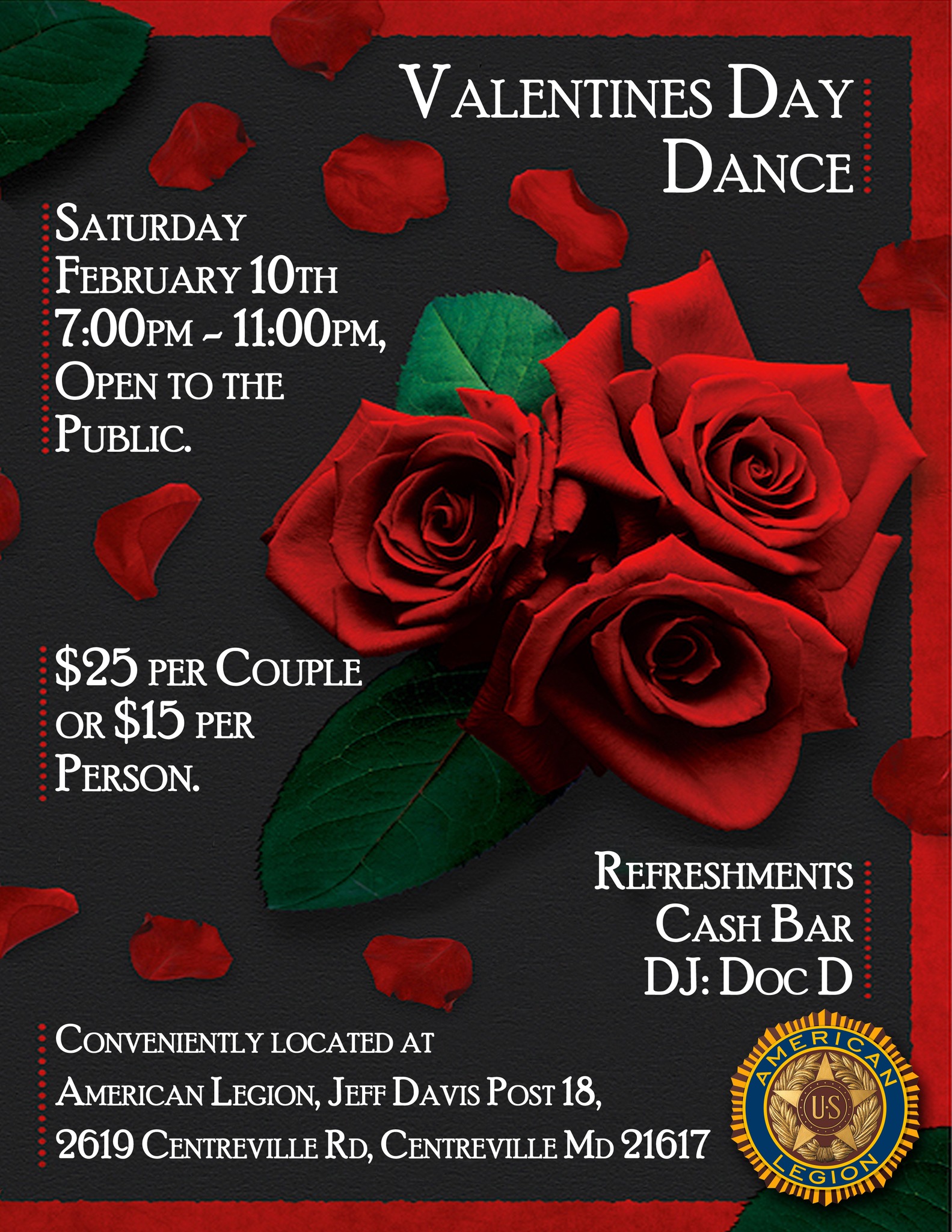 Valentine's Day Dance Jeff Davis Post 19 American Legion