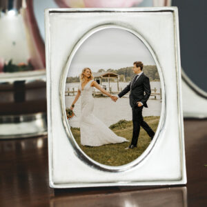 Pewter wedding photo frame